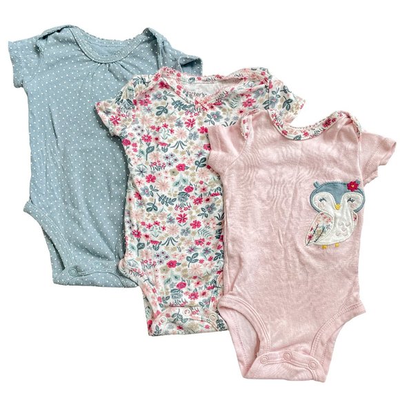 Carter's Owl Bodysuits 3 Pack - Newborn - Picture 1 of 1
